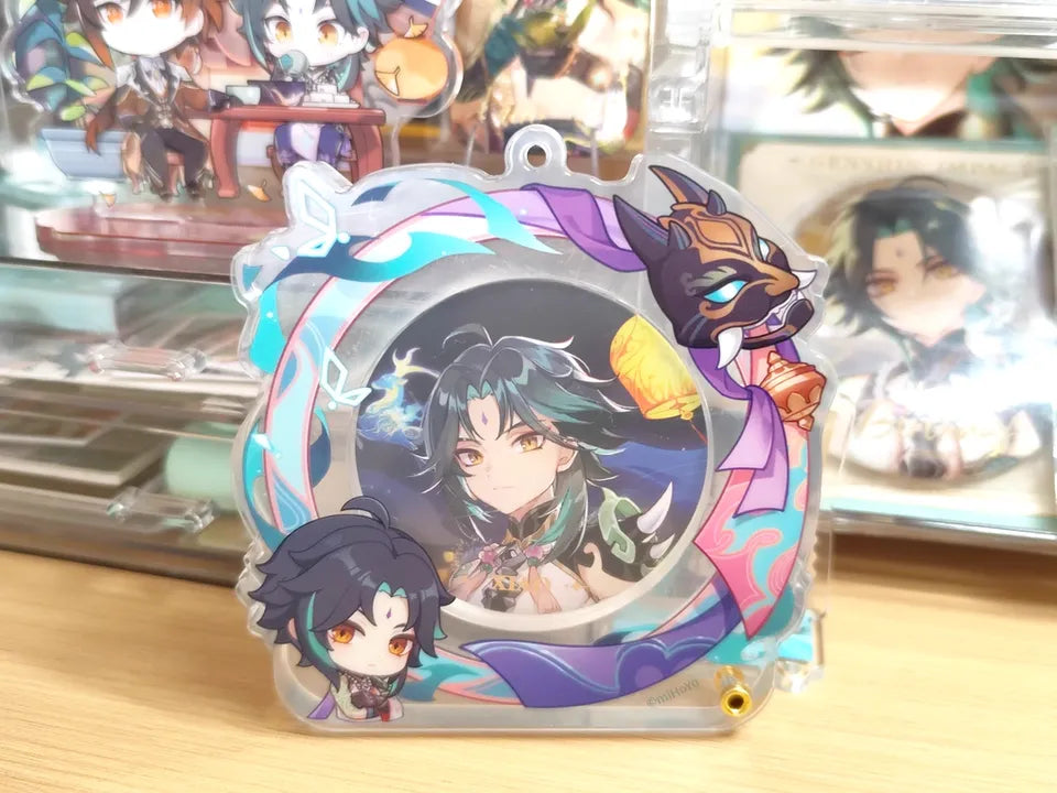Genshin Impact Moldura Avatar Acrílica Porta Insígnias Set