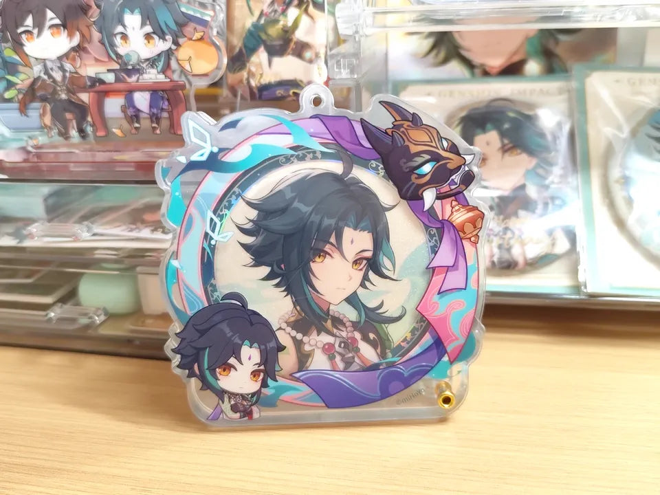 Genshin Impact Moldura Avatar Acrílica Porta Insígnias Set