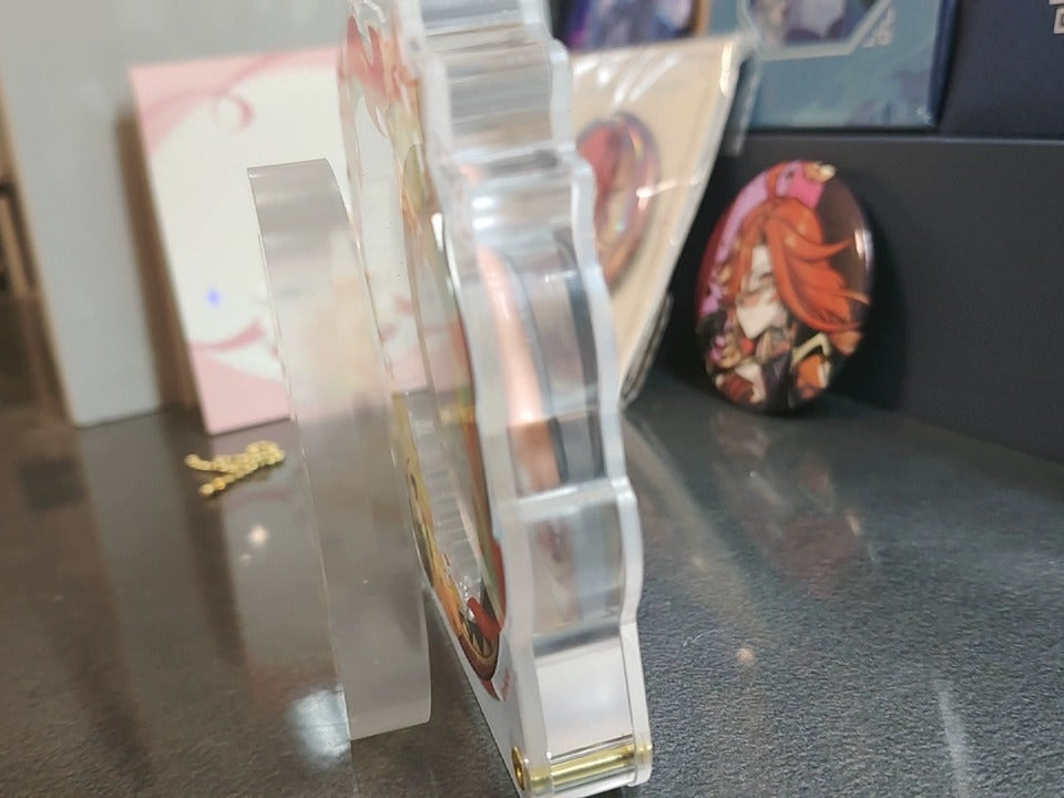 Genshin Impact Moldura Avatar Acrílica Porta Insígnias Set