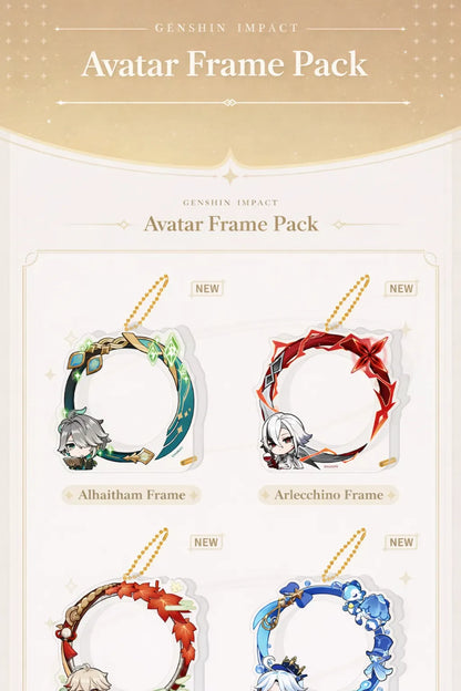 Genshin Impact avatar frame acrylic badge storage set structure display assembly and components