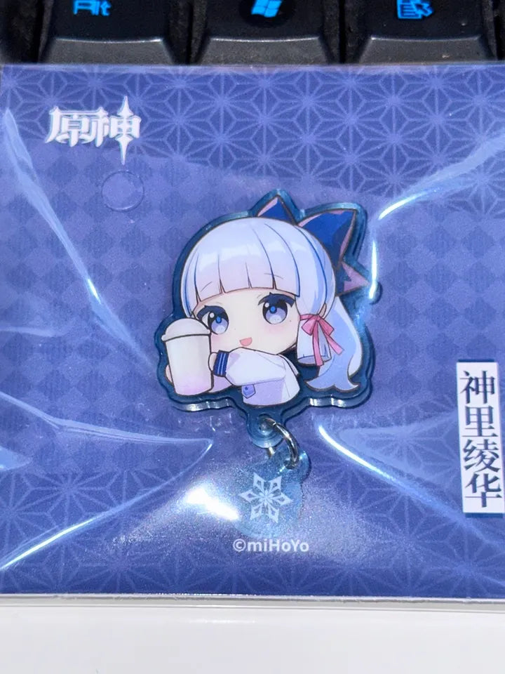 Genshin Impact Joyful Encounter Acrylic Badge & Standee – Kamisato Ayaka Ayato