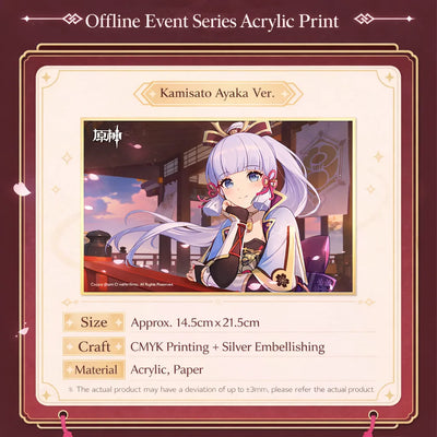 Genshin Impact Ayaka clear file folder close up print detail high resolution artwork