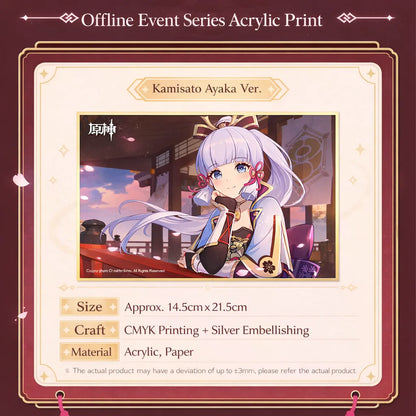 Genshin Impact Ayaka clear file folder close up print detail high resolution artwork