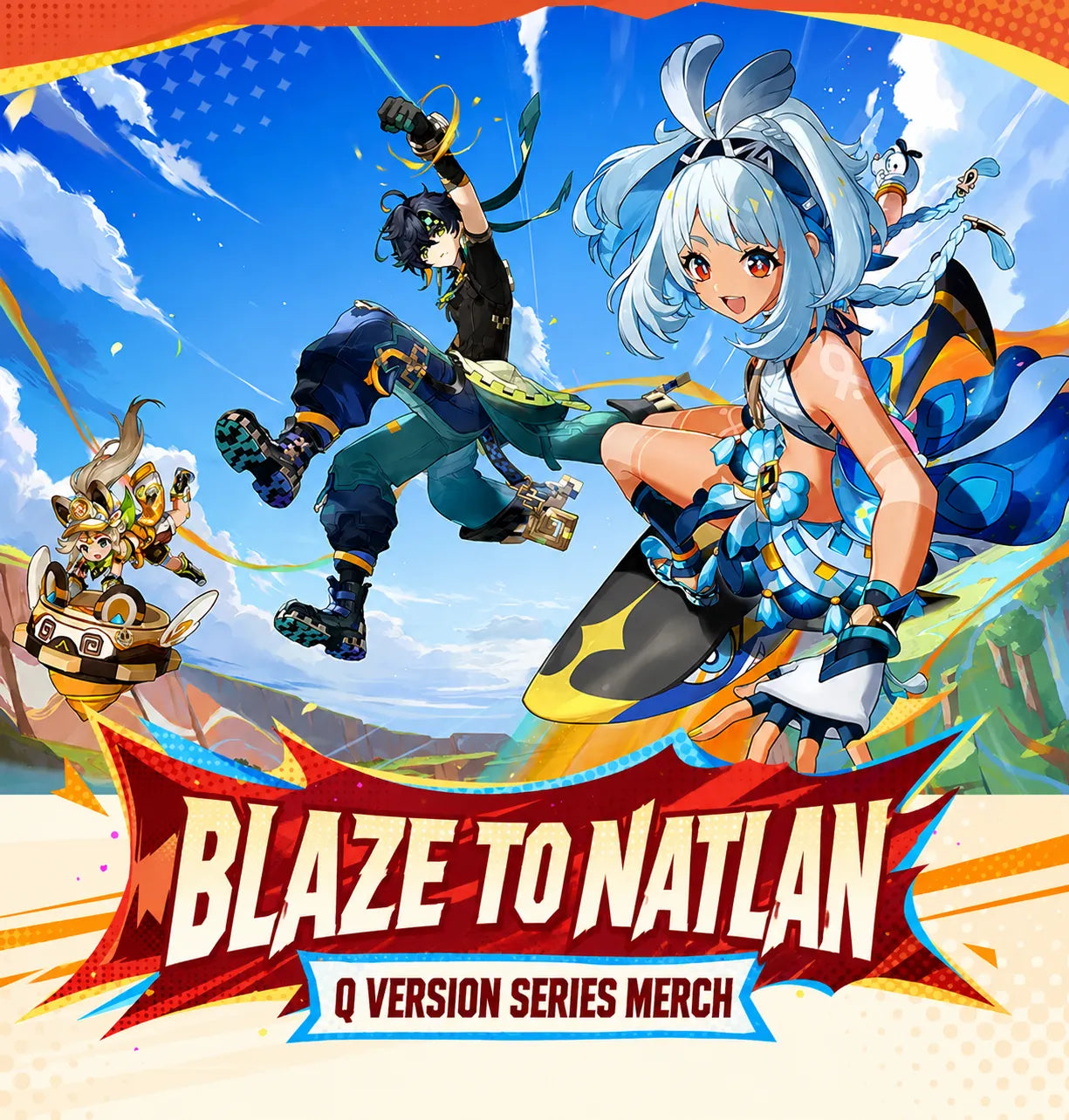 Genshin Impact Blaze to Natlan Series chibi character badge detail showcase
