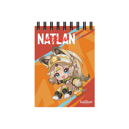 Genshin Impact Blaze to Natlan Series chibi Kachina spiral notebook with bright Natlan themed artwork