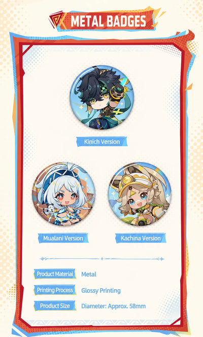 Genshin Impact Blaze to Natlan Series chibi Mualani acrylic keychain detail display