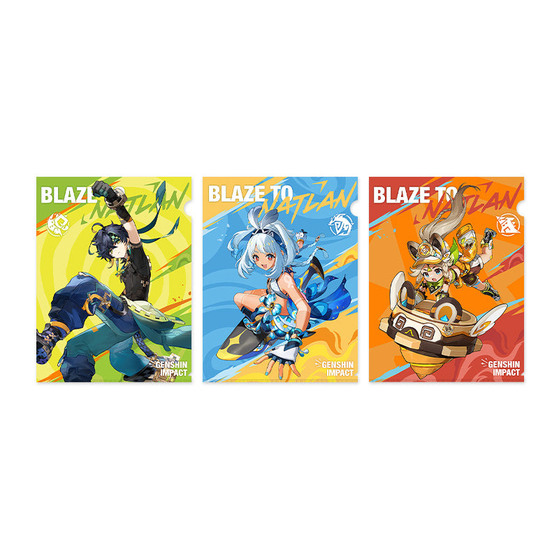 Genshin Impact Blaze to Natlan Series PP file folder collection with colorful character illustrations