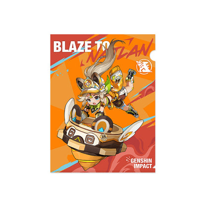 Genshin Impact Blaze to Natlan Series Kachina PP file folder with dynamic themed illustration