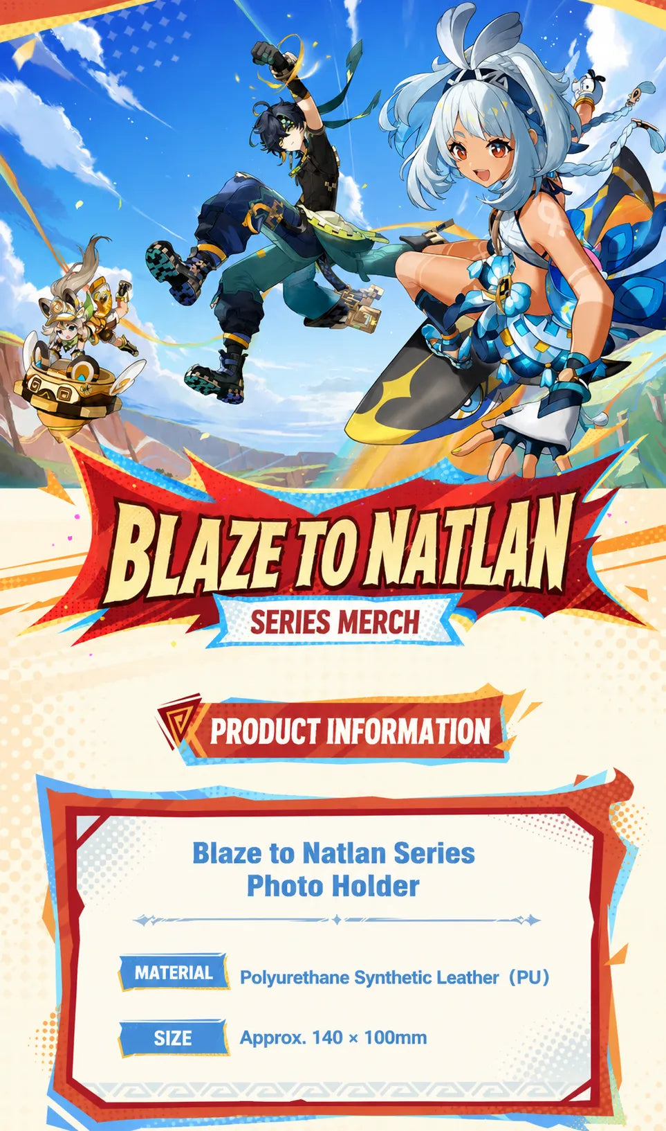 Genshin Impact Blaze to Natlan Series passport holder front and back design detail showcase