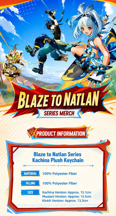 Genshin Impact Blaze to Natlan Series plush charm material and embroidery detail showcase