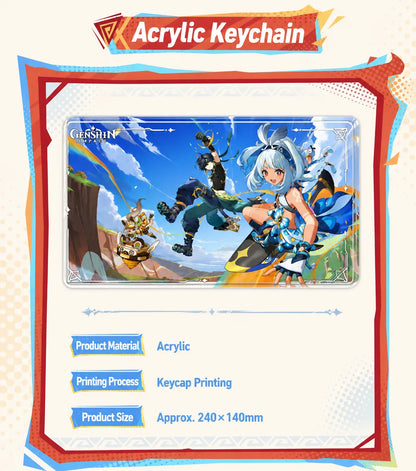 Genshin Impact Blaze to Natlan Series thick acrylic display piece with vibrant character illustration