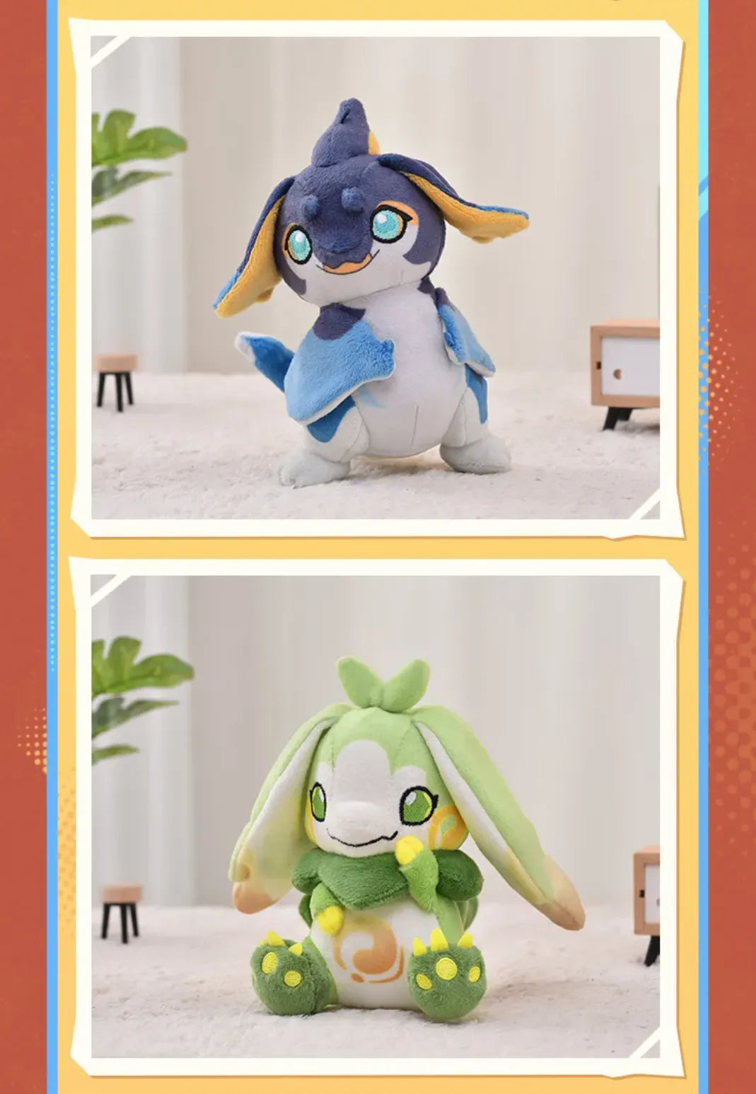 Genshin Impact Blaze to Natlan Series Yumkasaurus plush charm detail display