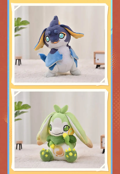 Genshin Impact Blaze to Natlan Series Yumkasaurus plush charm detail display