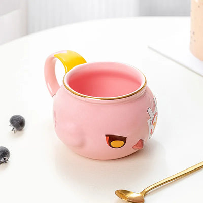 Genshin Impact Cacucu ceramic mug filled with coffee