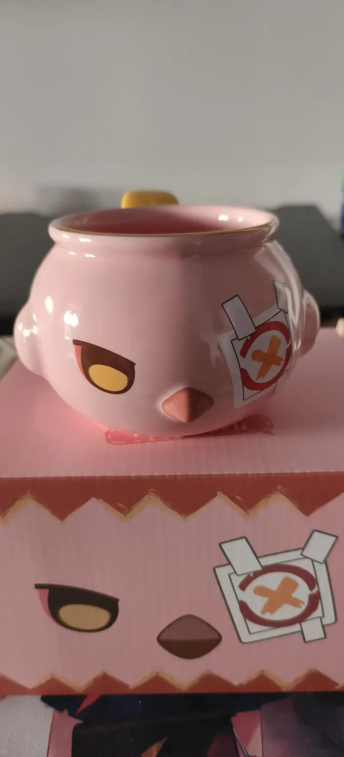 Caneca de Cerâmica Cacucu Pintada à Mão Genshin Impact