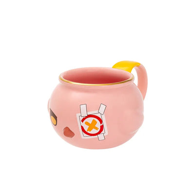 Hand-painted handle detail of Genshin Impact Cacucu ceramic mug