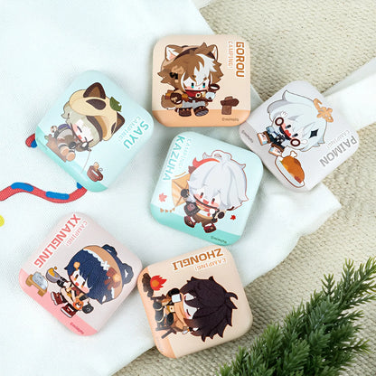 Genshin Impact camping badge set desk display chibi collectible aesthetic
