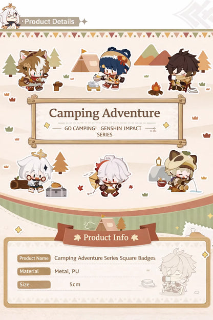 Genshin Impact camping adventure square badge product details material size information