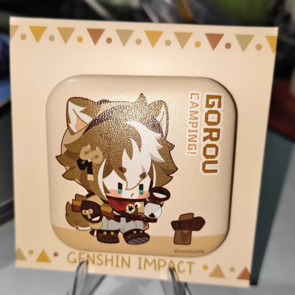 Genshin Impact Camping Adventure Quadratisches Abzeichen