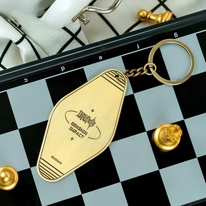 Genshin Impact camping keychains group scene Gorou Kazuha Zhongli Paimon Xiangling Sayu chibi style