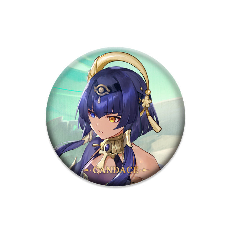 Genshin Impact Candace character badge anime collectible pin