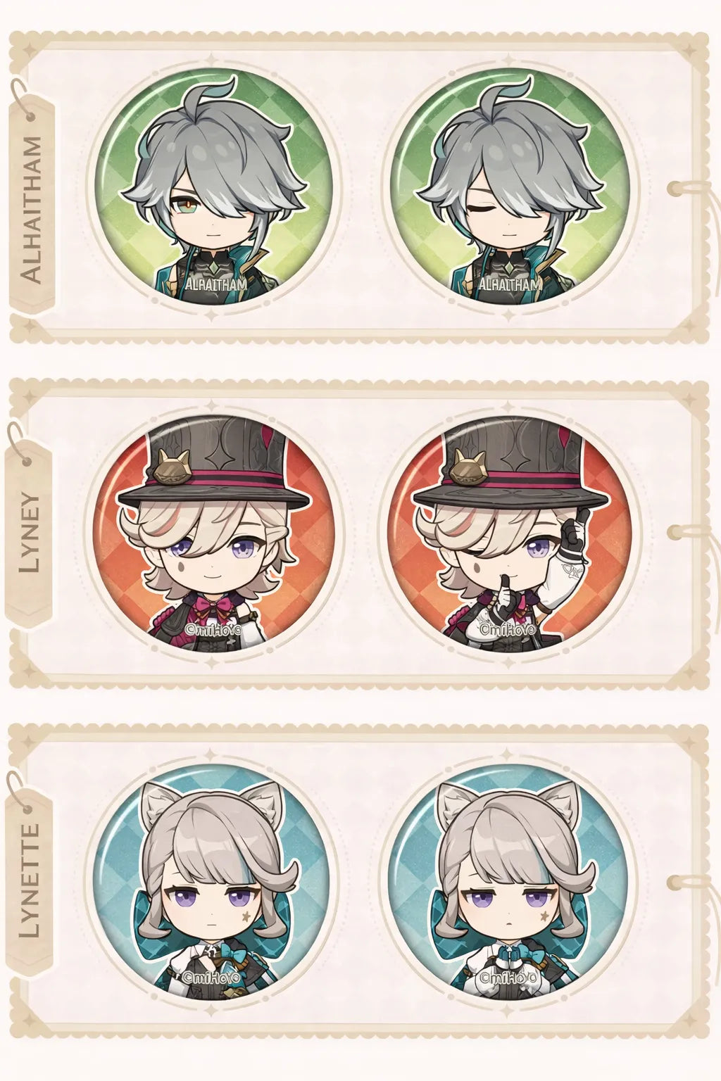 Acrylic badge material and surface finish detail