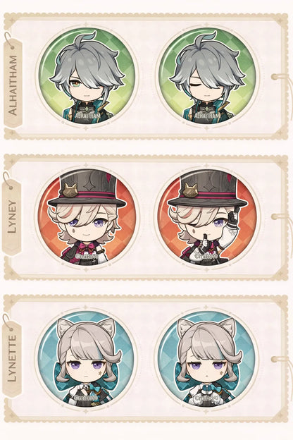 Acrylic badge material and surface finish detail