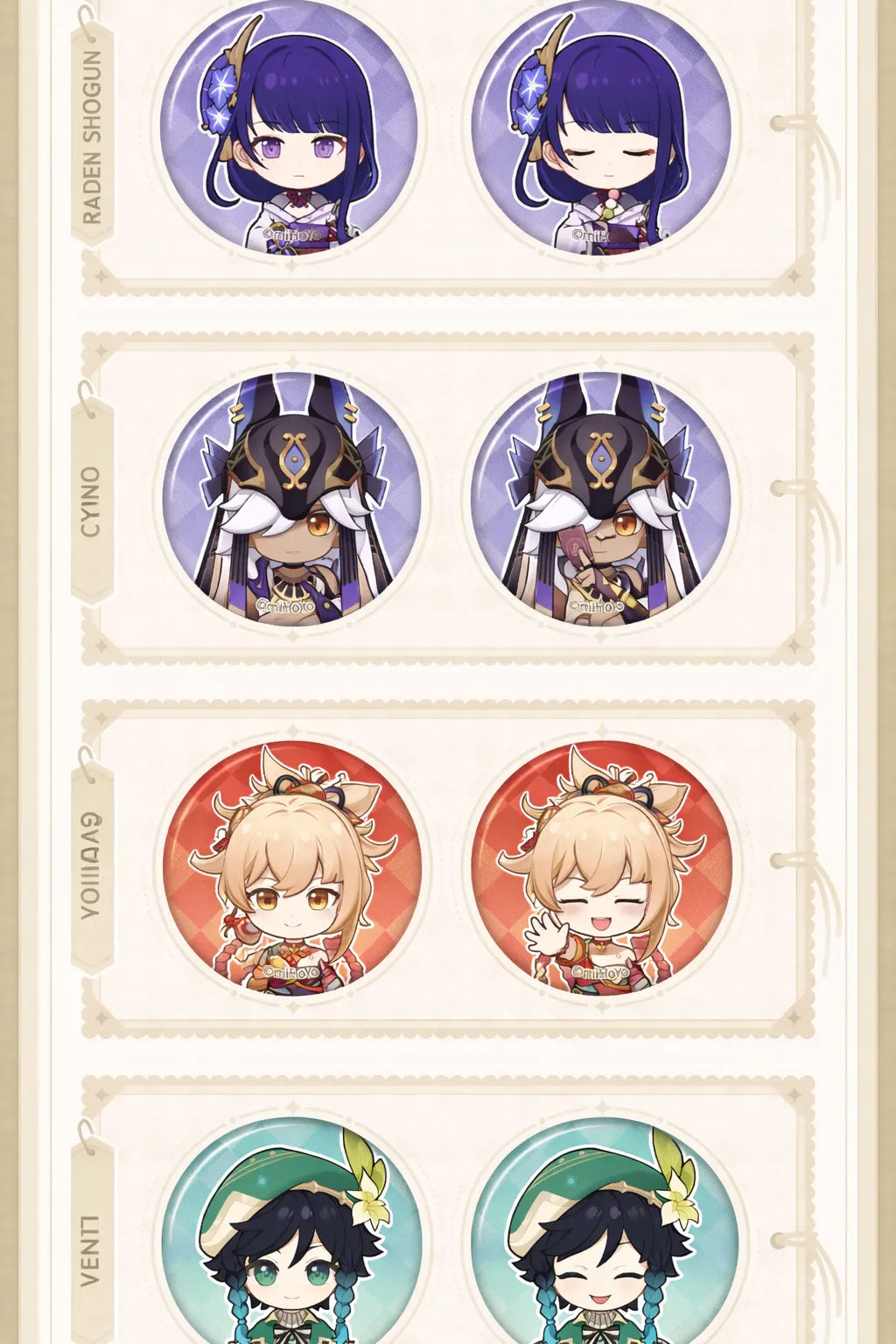 Genshin Impact badge display in lifestyle scene