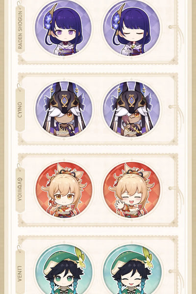 Genshin Impact badge display in lifestyle scene