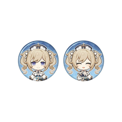 Genshin Impact Barbara chibi badge from Captured Moments series