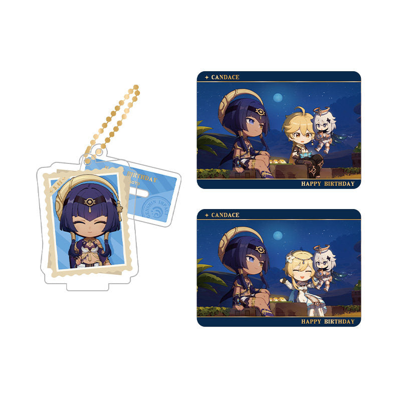 Genshin Impact Candace acrylic standee and collectible card set from Captured Moments series