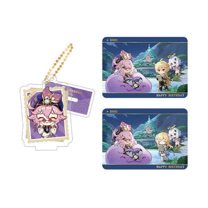Genshin Impact Dori acrylic standee and collectible card set from Captured Moments series
