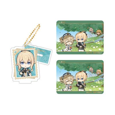 Genshin Impact Jean acrylic standee and collectible card set from Captured Moments series