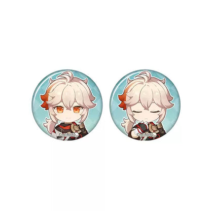 Genshin Impact Kaedehara Kazuha chibi badge from Captured Moments series