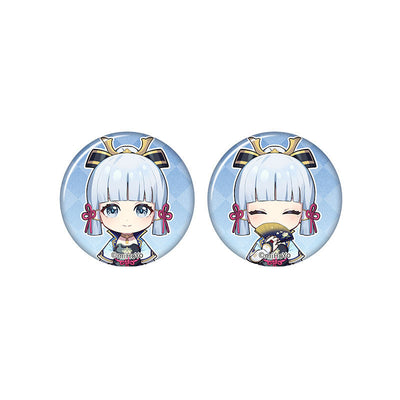 Genshin Impact Kamisato Ayaka chibi badge from Captured Moments series