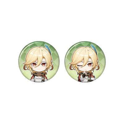 Genshin Impact Kaveh chibi badge from Captured Moments series