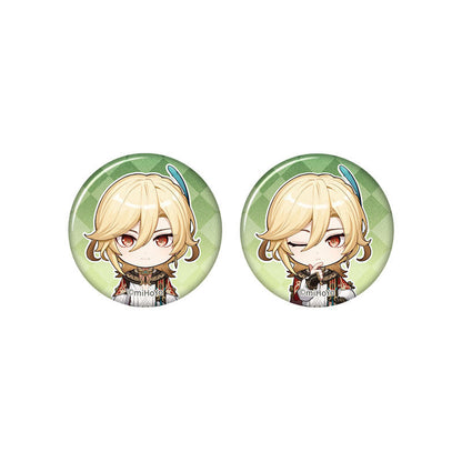 Genshin Impact Kaveh chibi badge from Captured Moments series