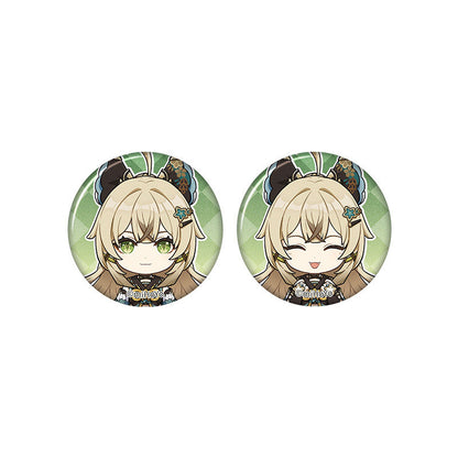 Genshin Impact Kirara chibi badge from Captured Moments series
