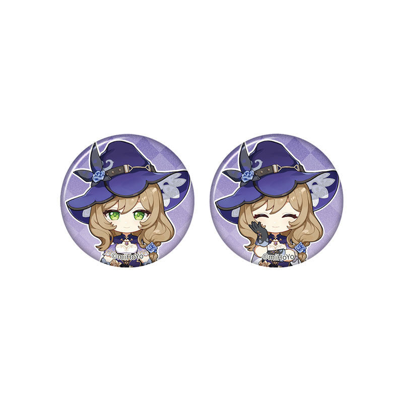Genshin Impact Lisa chibi badge from Captured Moments series