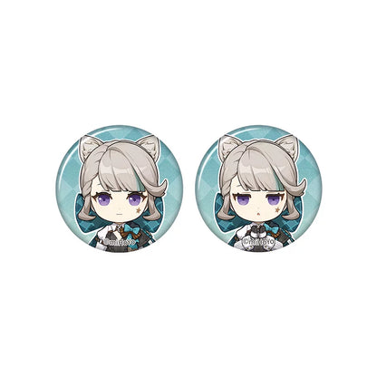 Genshin Impact Lynette chibi badge from Captured Moments series