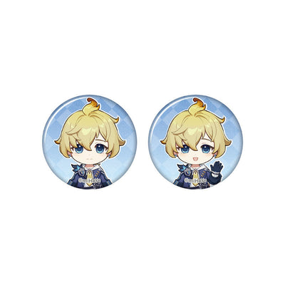 Genshin Impact Mika chibi badge from Captured Moments series