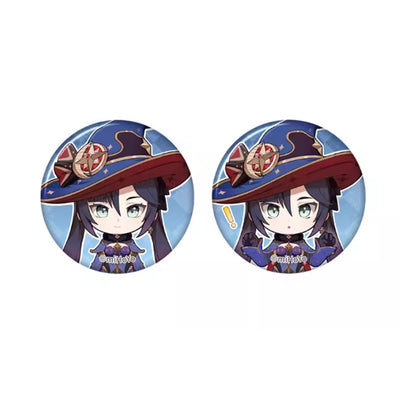 Genshin Impact Mona chibi badge from Captured Moments series