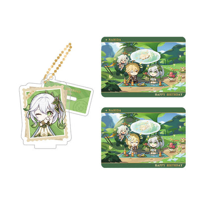 Genshin Impact Nahida acrylic standee and collectible card set from Captured Moments series