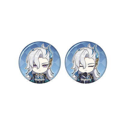 Genshin Impact Neuvillette chibi badge from Captured Moments series