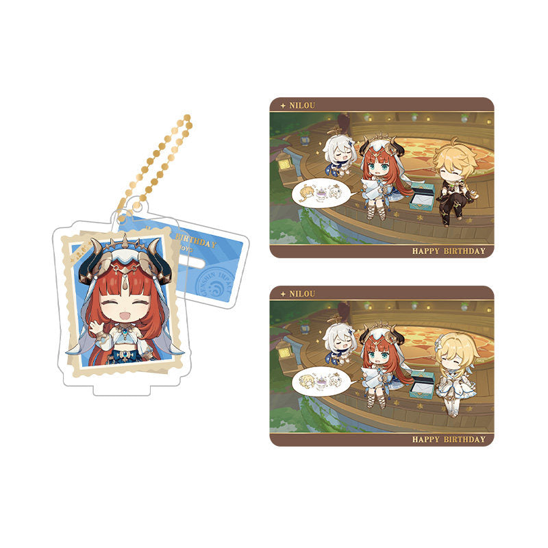 Genshin Impact Nilou acrylic standee and collectible card set from Captured Moments series