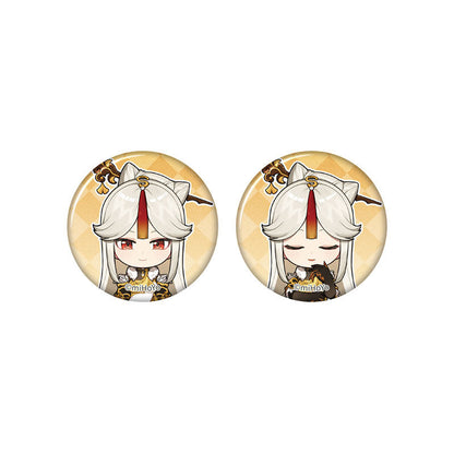 Genshin Impact Ningguang chibi badge from Captured Moments series