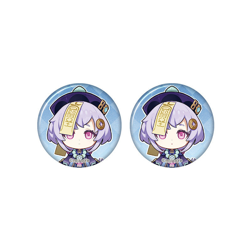 Genshin Impact Qiqi chibi badge from Captured Moments series
