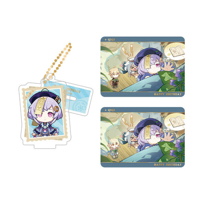 Genshin Impact Qiqi acrylic standee and collectible card set from Captured Moments series
