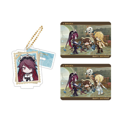 Genshin Impact Rosaria acrylic standee and collectible card set from Captured Moments series