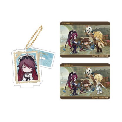 Genshin Impact Rosaria acrylic standee and collectible card set from Captured Moments series